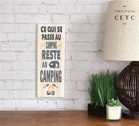 Affiche En Bois Avec Citation Drôle Du Camping, Enseigne Décoration ...
