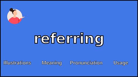 REFERRING - Meaning and Pronunciation