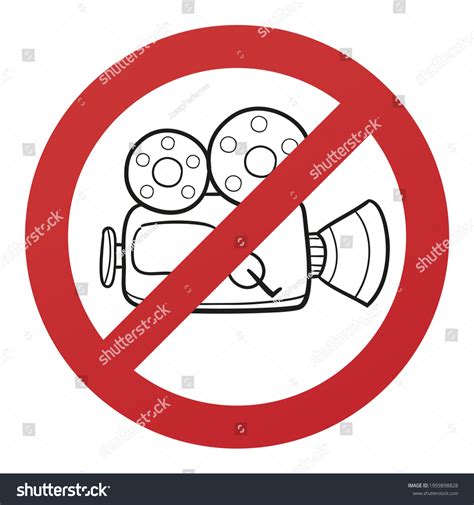 No Video Symbol Isolated On White Stock Vector (Royalty Free ...