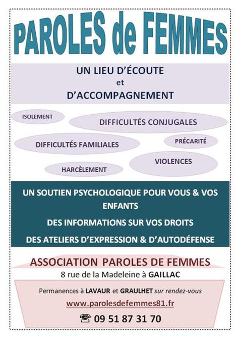 SERVICES AUX FEMMES - Site de parolesdefemmes81