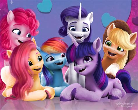 Mlp Mane 6 in the style of the New Generation by ILostAngel on DeviantArt