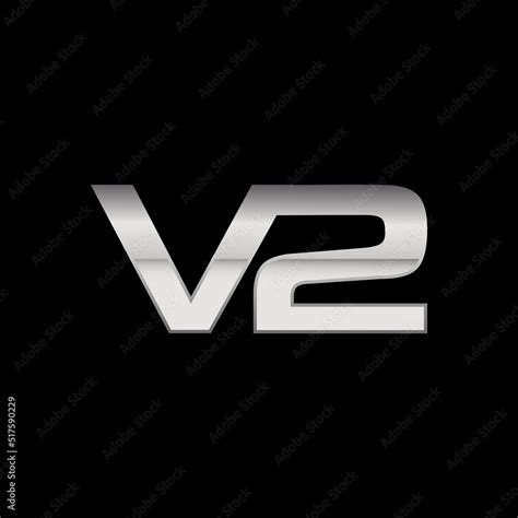 V2 monogram, logo icon vector design illustration Stock Vector | Adobe ...