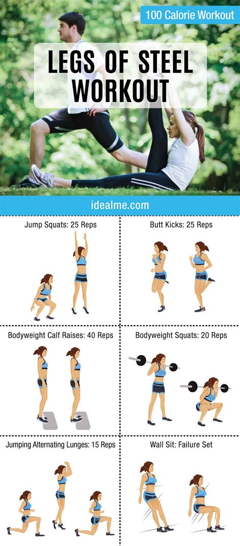 Legs Of Steel 100 Calorie Workout - Ideal Me