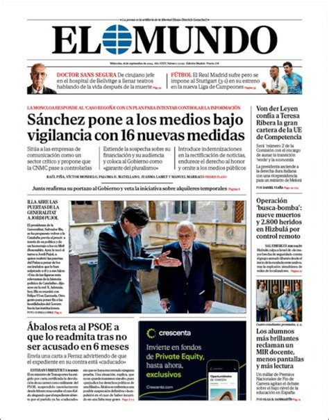 Periódico El Mundo (España). Periódicos de España. Toda la prensa de ...