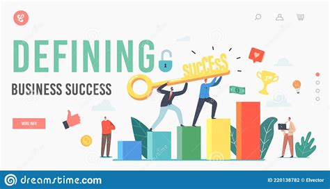 Key To Success, Challenge, Partnership Landing Page Template. Business ...