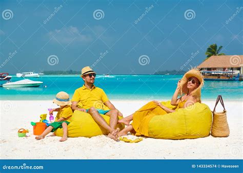 Family with Three Year Old Boy on Beach Stock Photo - Image of sand ...