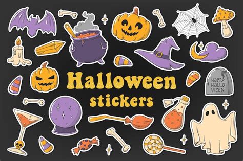 무료로 다운로드 가능한 할로윈 스티커 벡터 & 일러스트 | Freepik