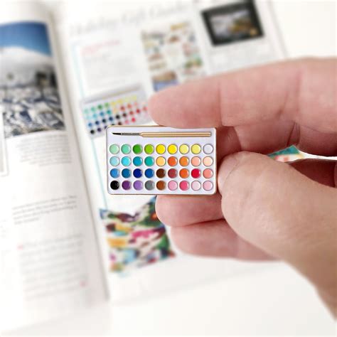 Watercolor Palette Enamel Pin | Etsy