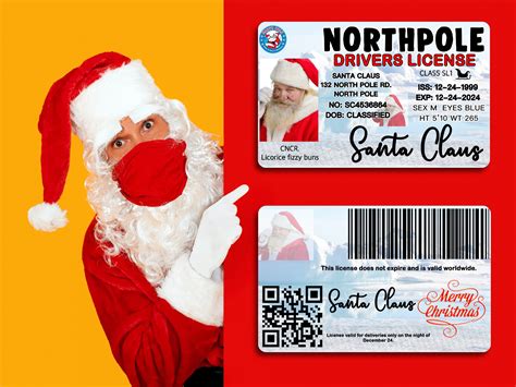 Santa License Santa Licence Santa Lost License Santa Driver - Etsy