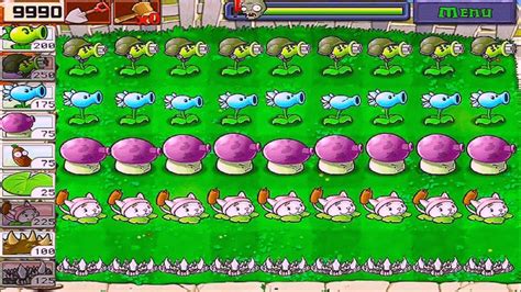 PvZ | Survival Day | Walkthrough • 5 Lines of Plants vs All Zombies ...