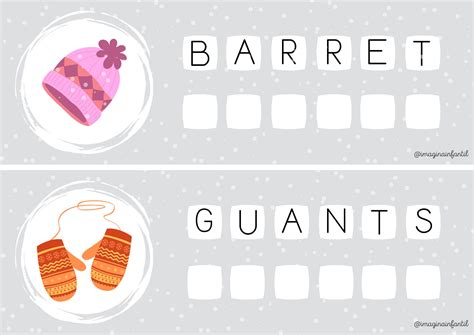 Profes Papel Tijera Targetes d'escriptura - Hivern