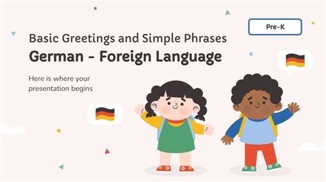 Salutations et phrases simples en allemand pour les enfants