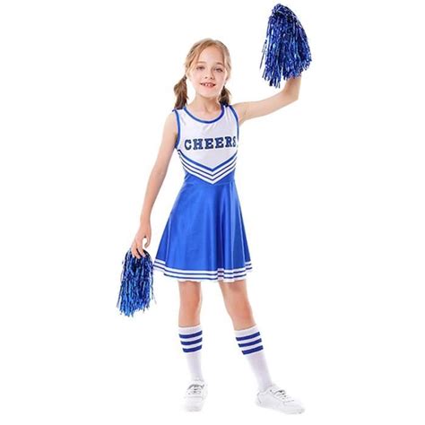Pour110 - Robe d'école de pom-pom girl respirante pour filles, Uniforme ...