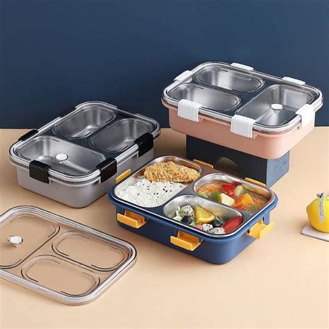 Flipkart.com | IDEALIMPACT Leak Proof 3 Compartment Stainless Steel ...