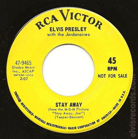 U.S. Male / Stay Away – elvisrecords.com