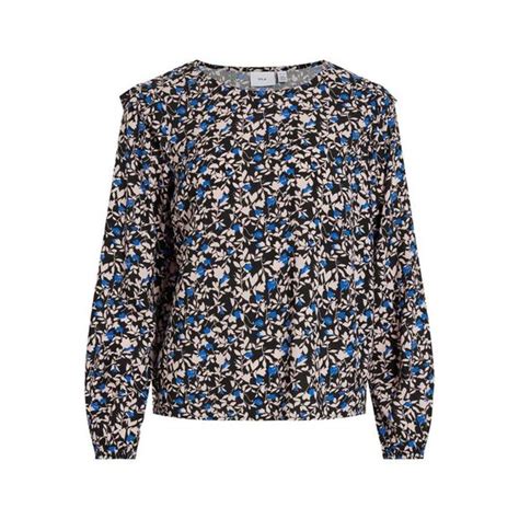 Vila Clothes | Tops | Vila Clothes Floral Blouse For Women Black | Poshmark