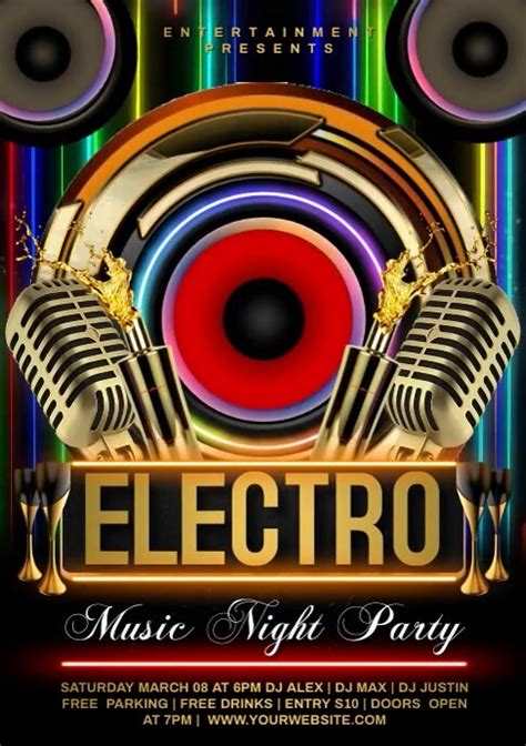 Electro music party Template | PosterMyWall