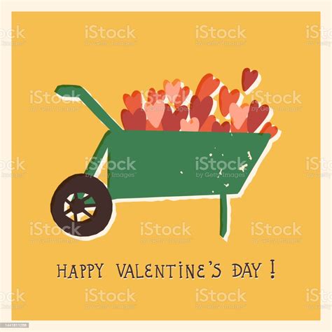 A Lovely Garden Barrow Or Farm Wheelbarrow Full Of Hearts Love Symbol ...