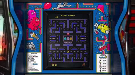 Jr. Pac-Man - A Realistic Arcade Cabinet Overlay for Retroarch. - YouTube