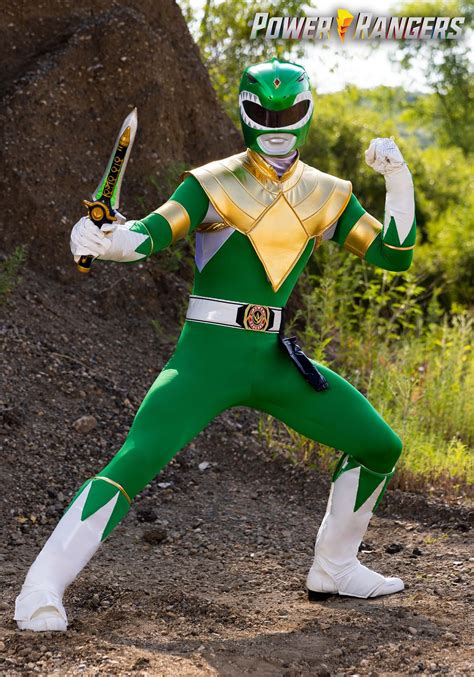 Authentic Power Rangers Green Ranger Adult Costume