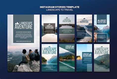 Paysage pour le modèle d'histoires instagram de concept de voyage | PSD ...