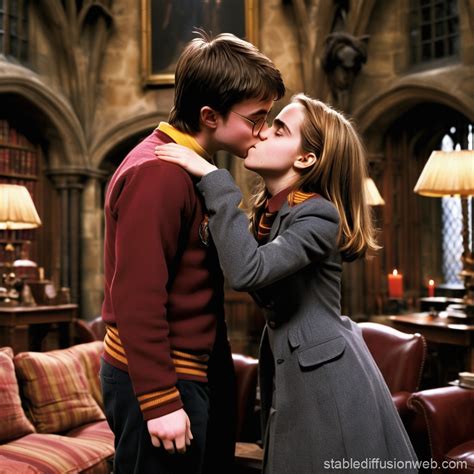 emma watson kissing harry potter daniel radcliffe in the gryffindor ...