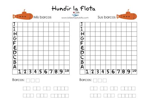 Juego, hundir la flota, coordenadas, matemáticas, primaria | Juegos de ...