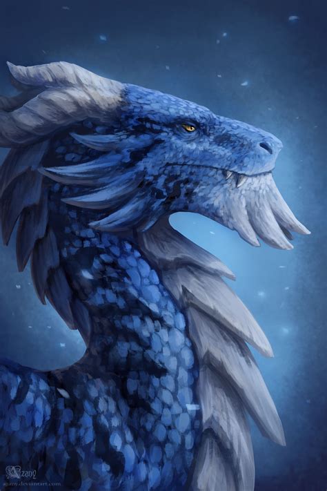 Blue dragon by Azany on DeviantArt
