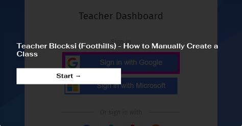 Teacher Blocksi (Foothills) - How to Manually Create a Class