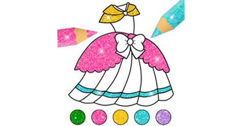 Glitter Dress Coloring Game - Play Online