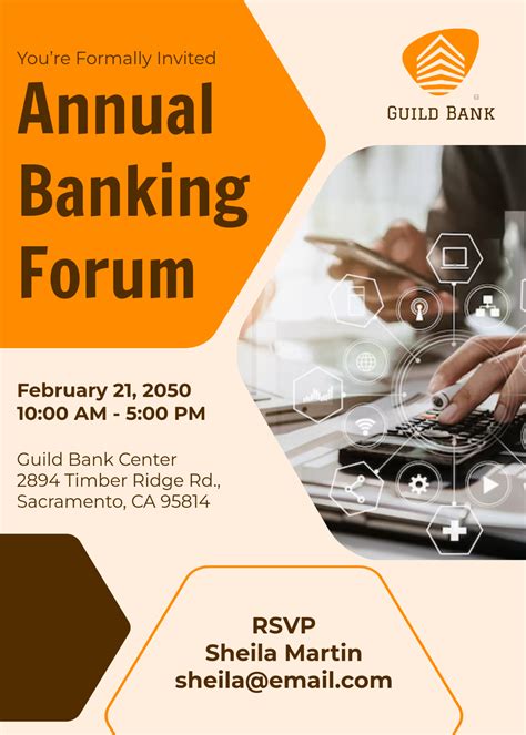 Free Banking Forum Invitation Template to Edit Online