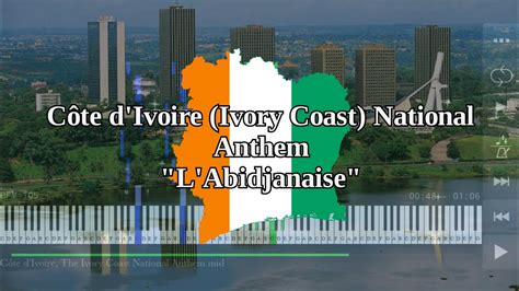Côte d'Ivoire (Ivory Coast) National Anthem | L'Abidjanaise - Piano