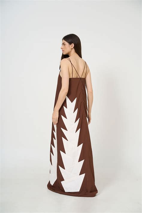 Vestido Bambuzal Chaouiche - MARROM - Gallerist