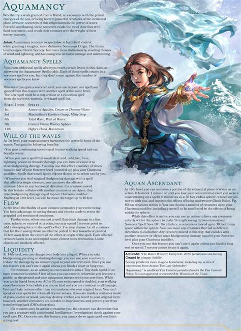 Aquamancy V.2. - The Water-based Controller, Revised! : UnearthedArcana ...