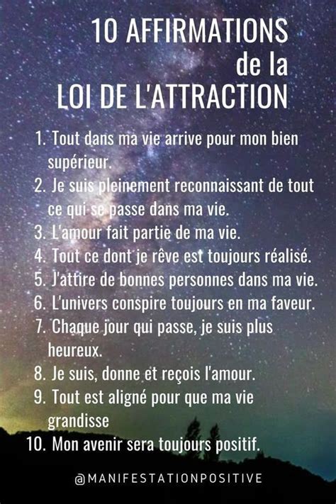 Loi d’attraction: 40 affirmations positives pour attirer ce que nous ...