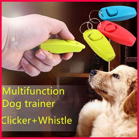 2 in 1 Multi-function Pets Clicker Whistle Dog Trainer Clicker with ...
