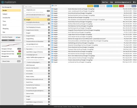 Mailstrom hilft beim Aufräumen der eigenen Inbox