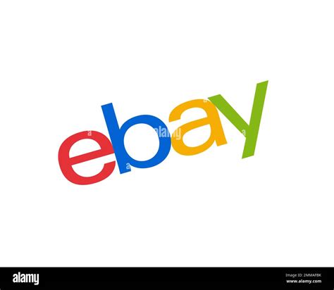 EBay, Rotated, White background, Logo, Brand name Stock Photo - Alamy