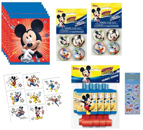 Disney Mickey Mouse Birthday Party Supplies Bundle includes 8 Plastic ...