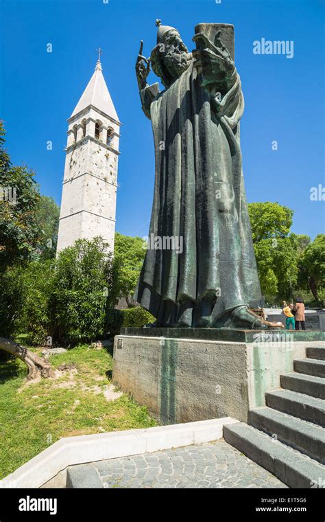 Statue of Gregory of Nin by Ivan Meštrović in Split Dalmatia Croatia ...