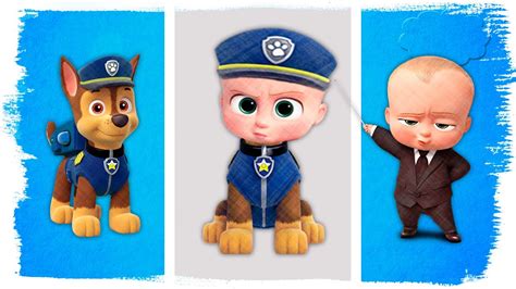 The Boss Baby as Paw Patrol Chase | Fun Coloring Book Videos For Kids