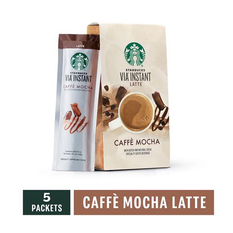 Starbucks VIA Caffè Mocha Latte Instant Coffee Packets, Flavored Coffee ...