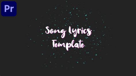 Lyrics Template, Premiere Pro Templates | VideoHive