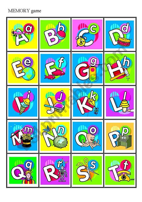 ALPHABET - memory game (set 1/3) - ESL worksheet by lucak (F)