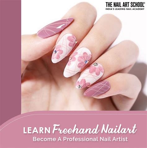 Freehand Nail Art Design - TNAS | Nail art hacks, Nail art courses, Nails