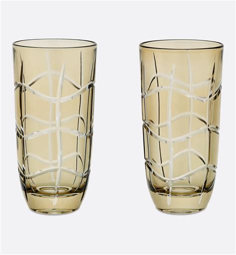 Coffret de 6 verres à cocktail Écailles, cristallin transparent beige ...