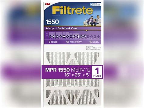 Filtrete 16x25x5, AC Furnace Air Filter, MPR 1550 DP, Healthy Living ...