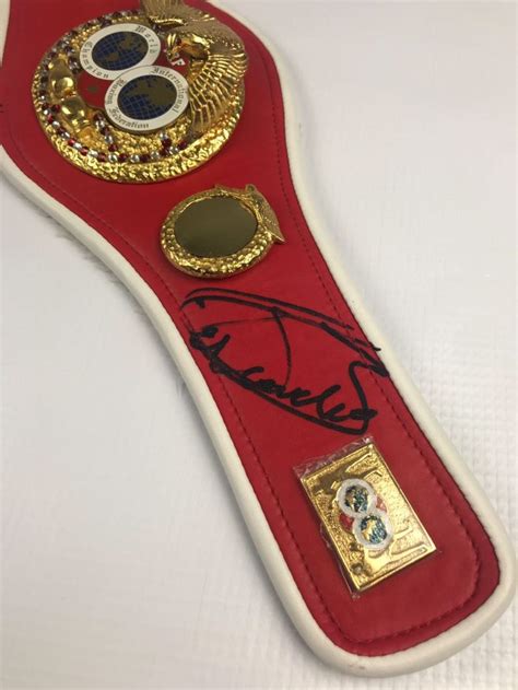 Canelo Alveraz signed mini boxing belt C.O.A - The Memorabilia Team