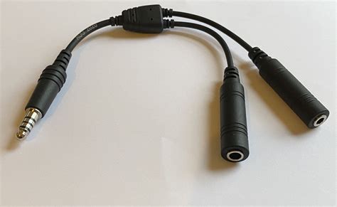 General Aviation Headset to Helicopter Adapter Cable