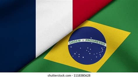 Flag France Brazil Stock Illustration 1118380628